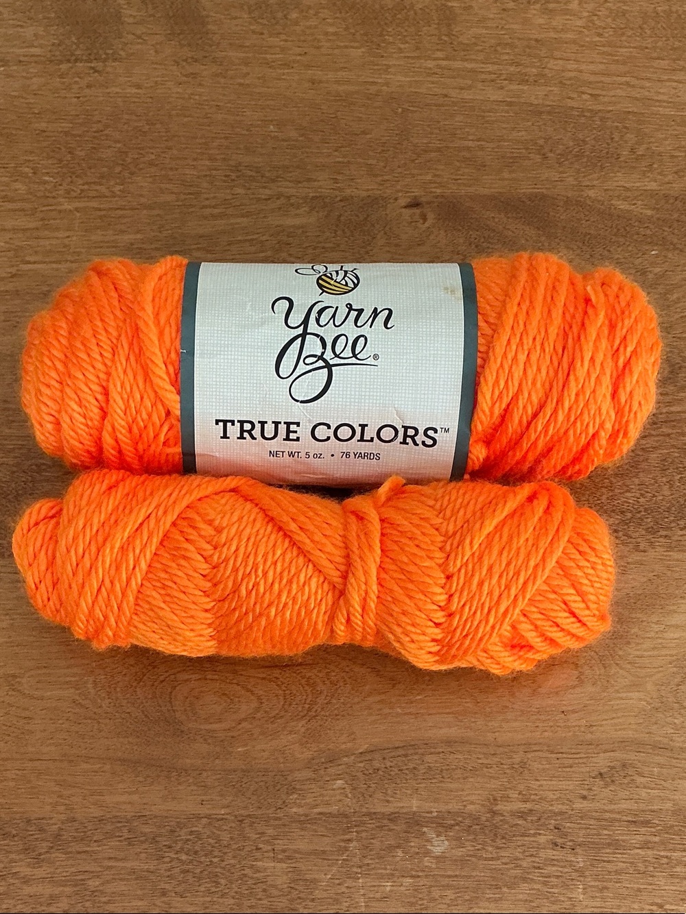 Yarn Bee True Colors Orange Yarn Skeins